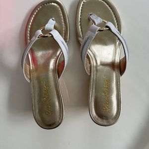 Lilly Pulitzer McKim Wedge Sandal  Resort White Size 71/2